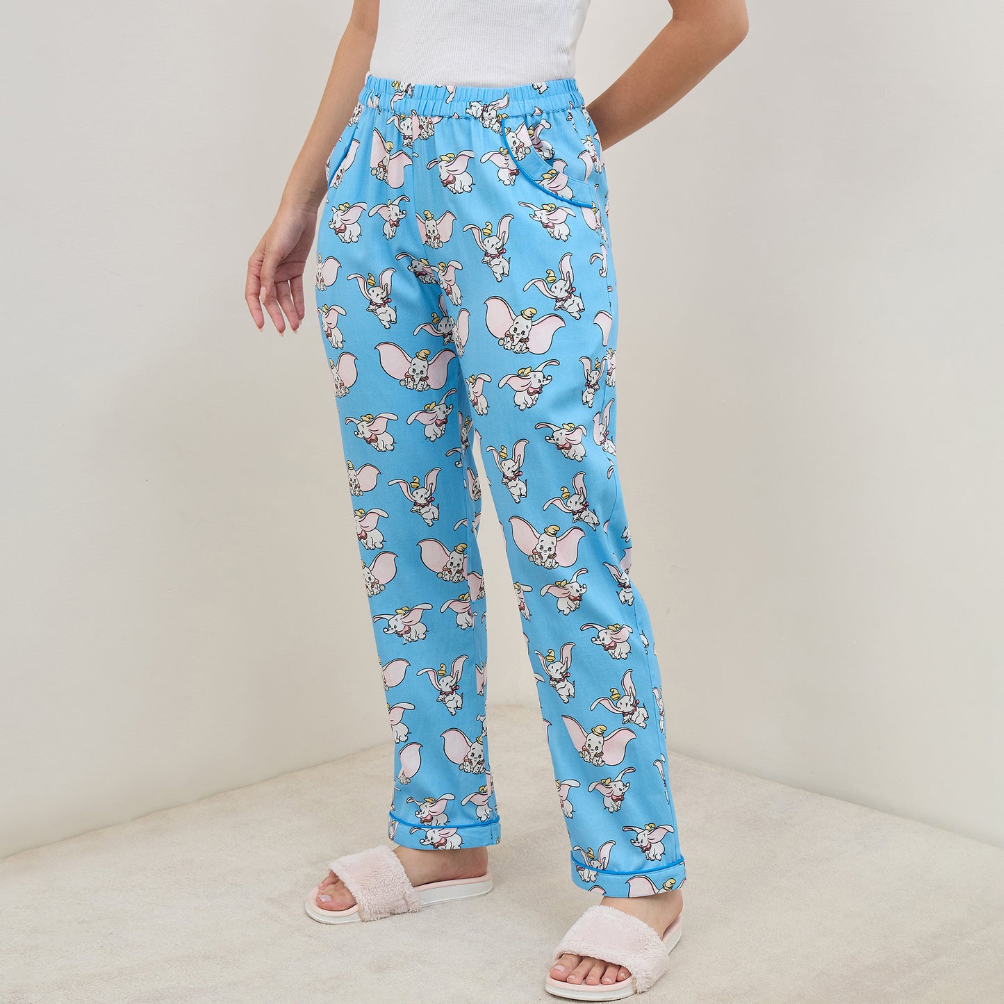 Blue Dumbo Printed Pants