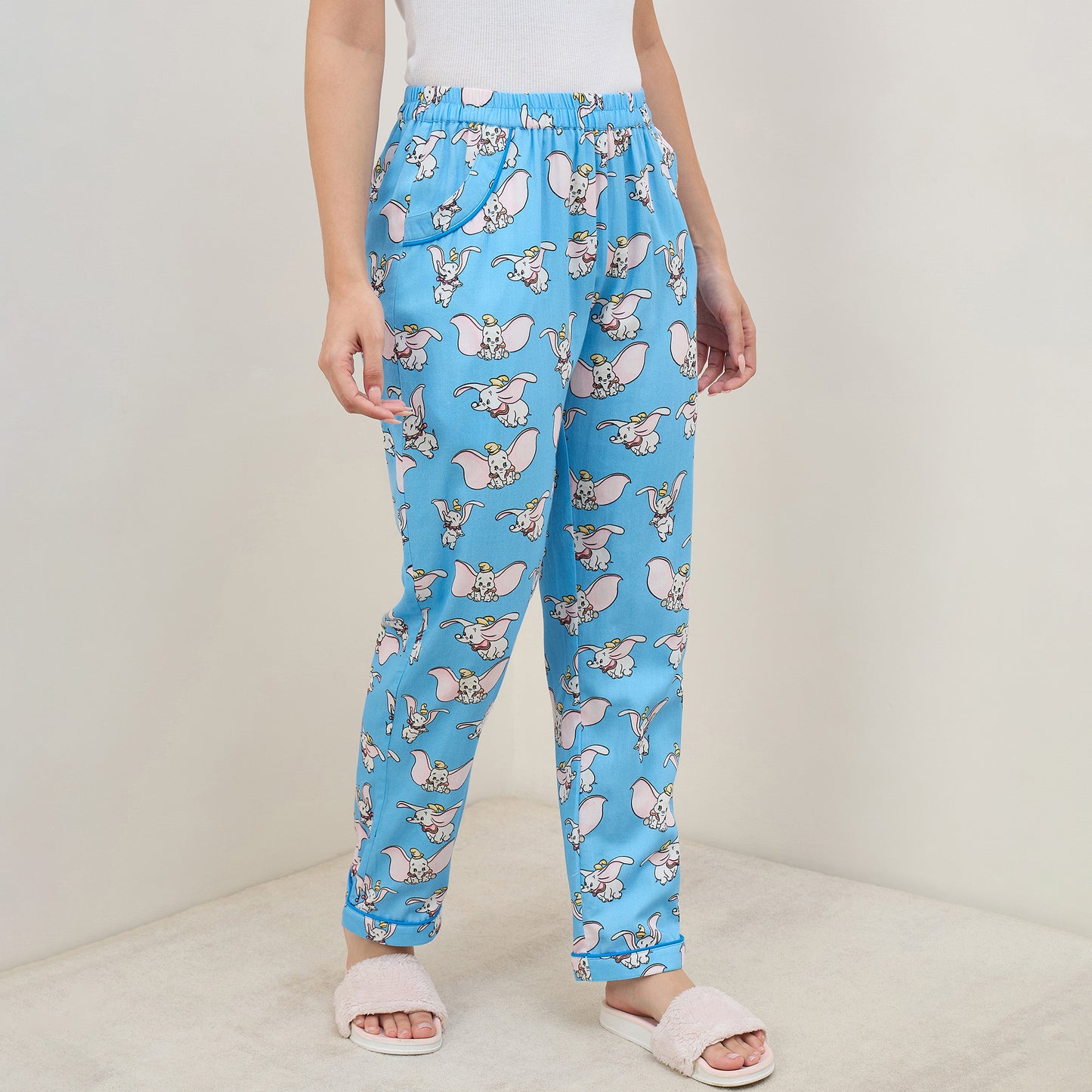 Blue Dumbo Printed Pants