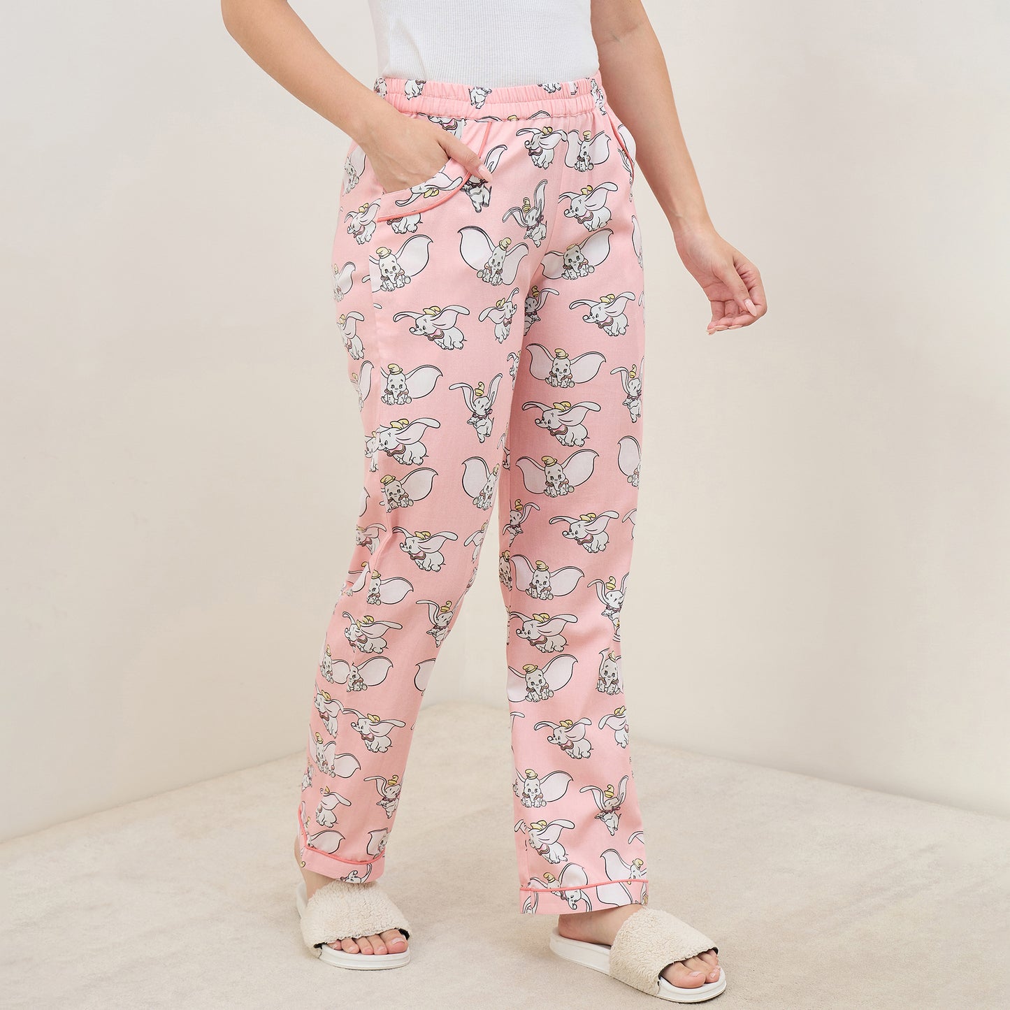 Pink Dumbo Printed Pants
