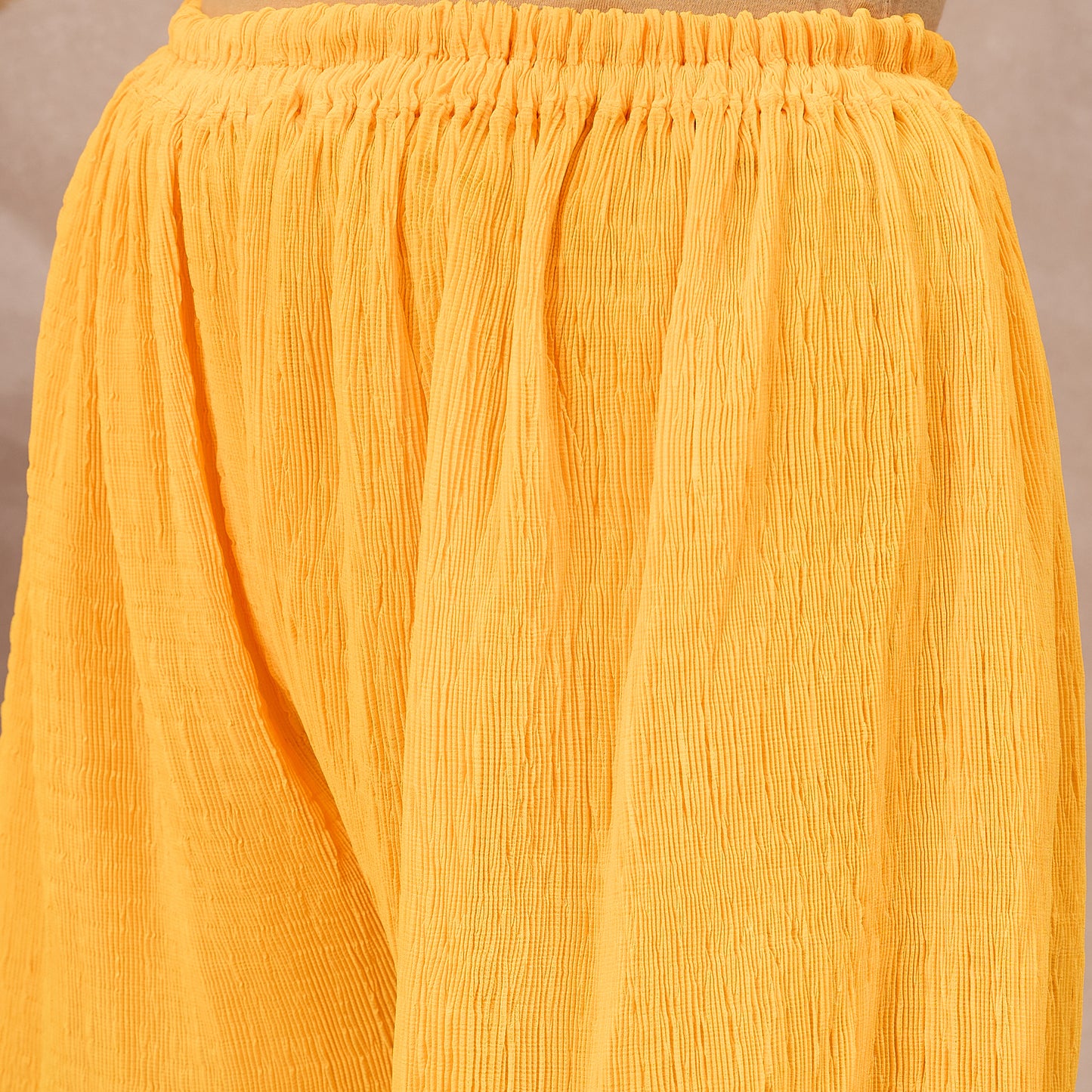Orange Set for Women – Polyester Chiffon – Back View | First Resort by Ramola Bachchan