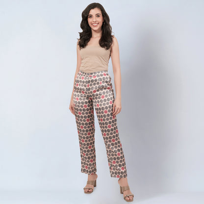Grey and Pink Floral Combination Print Co-ordinate Set