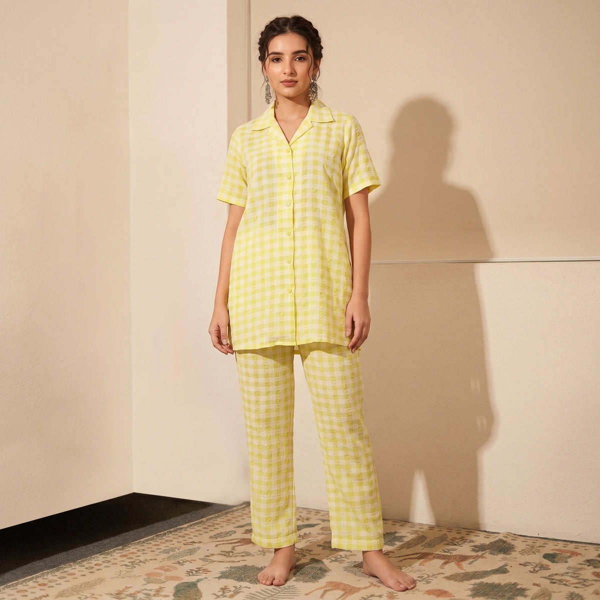 Citrus Lemon Set for Women – Polyester Georgette | First Resort by Ramola Bachchan