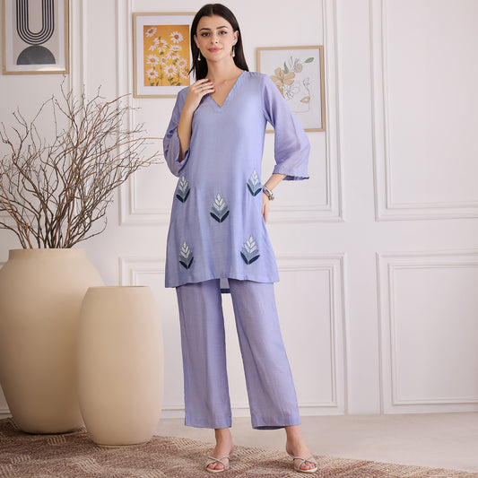 Indigo Cutwork Embroidered Set