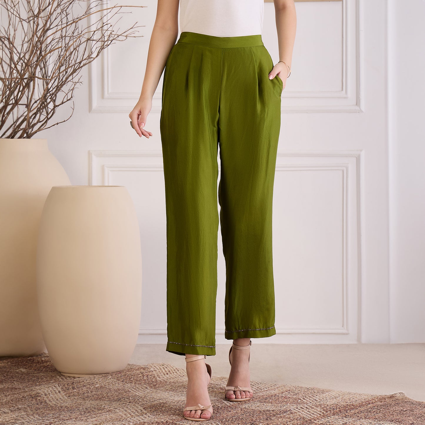 Furn Green Embroidered Set