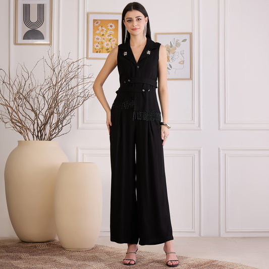 Black Asymmetrical Co-Ord Set