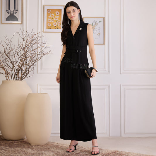 Black Asymmetrical Co-Ord Set