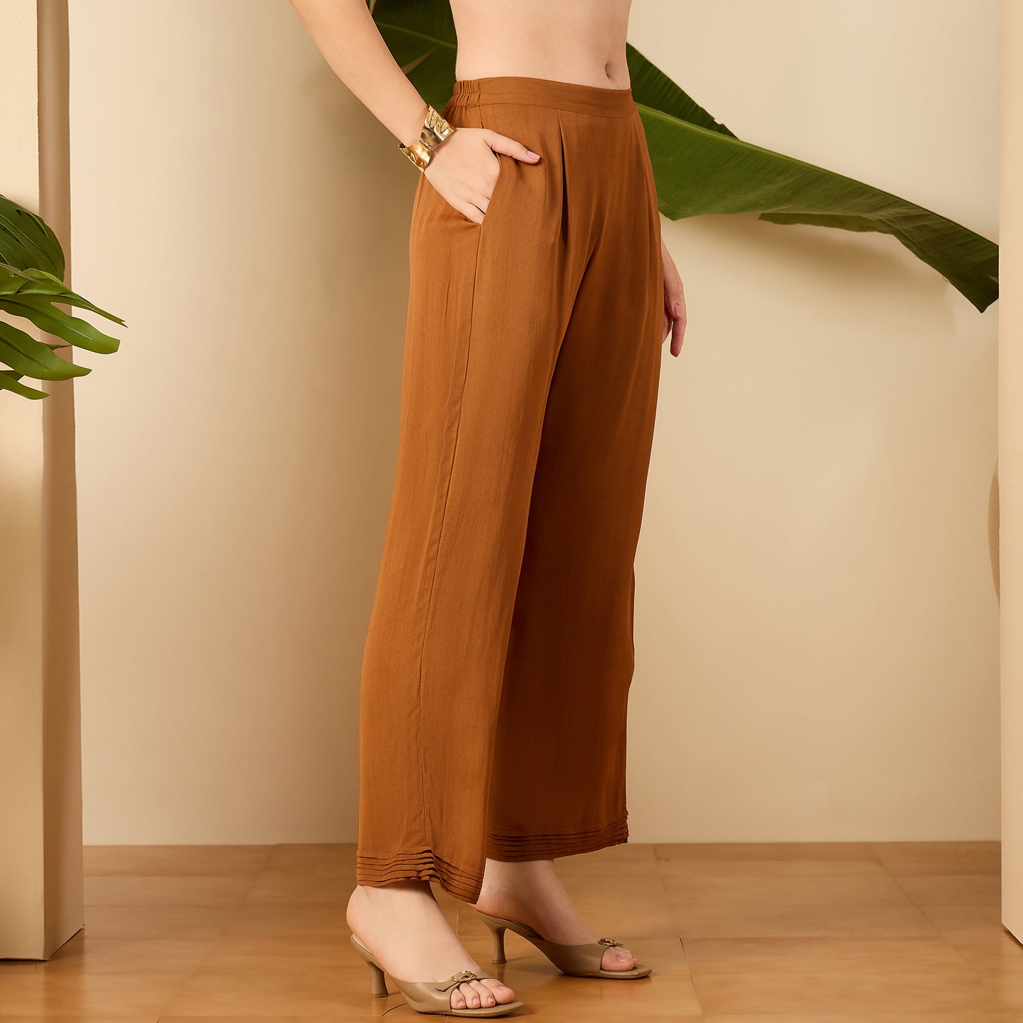 Beige Patched Hand Embroidered Co-Ord Set