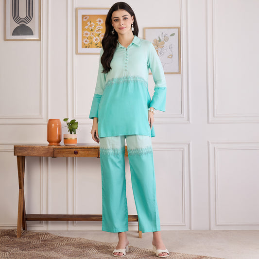 Jelly Mint Dual Embroidered Set
