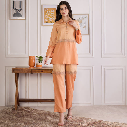 Melon Dual Embroidered Set