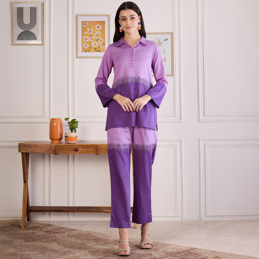 Twilight Purple Dual Embroidered Set