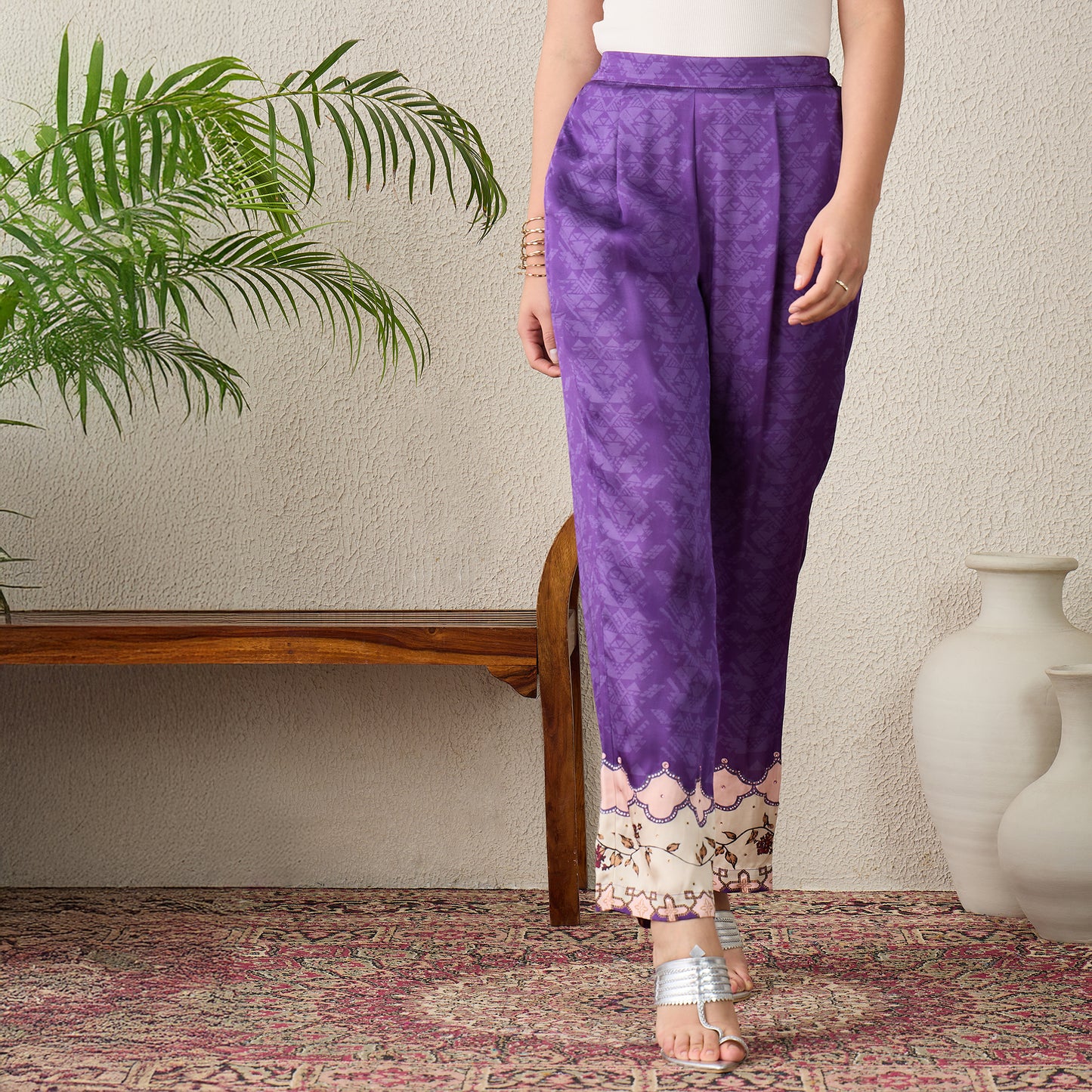 Purple Mystic Floral Printed Co-Ord Set