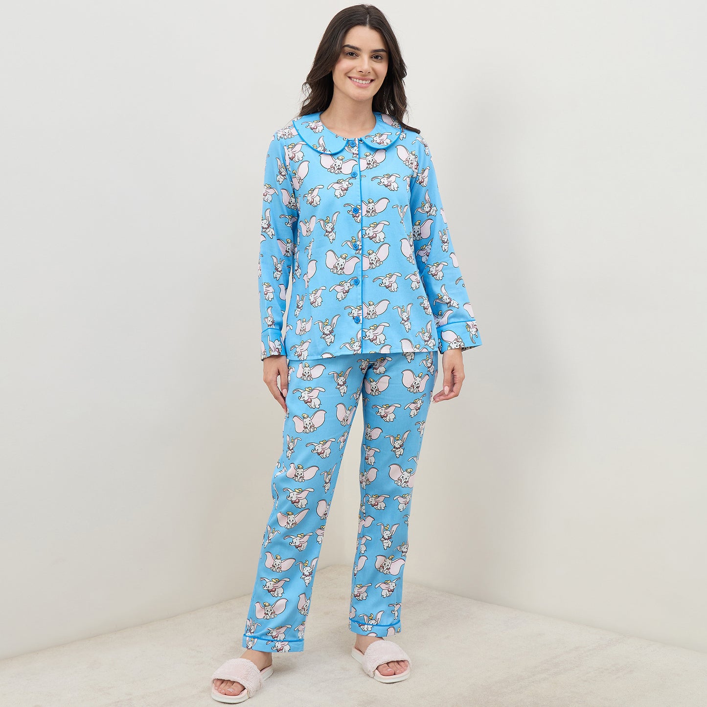 Blue Dumbo Printed Nightsuit Set