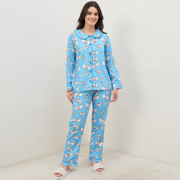 Blue Dumbo Printed Nightsuit Set