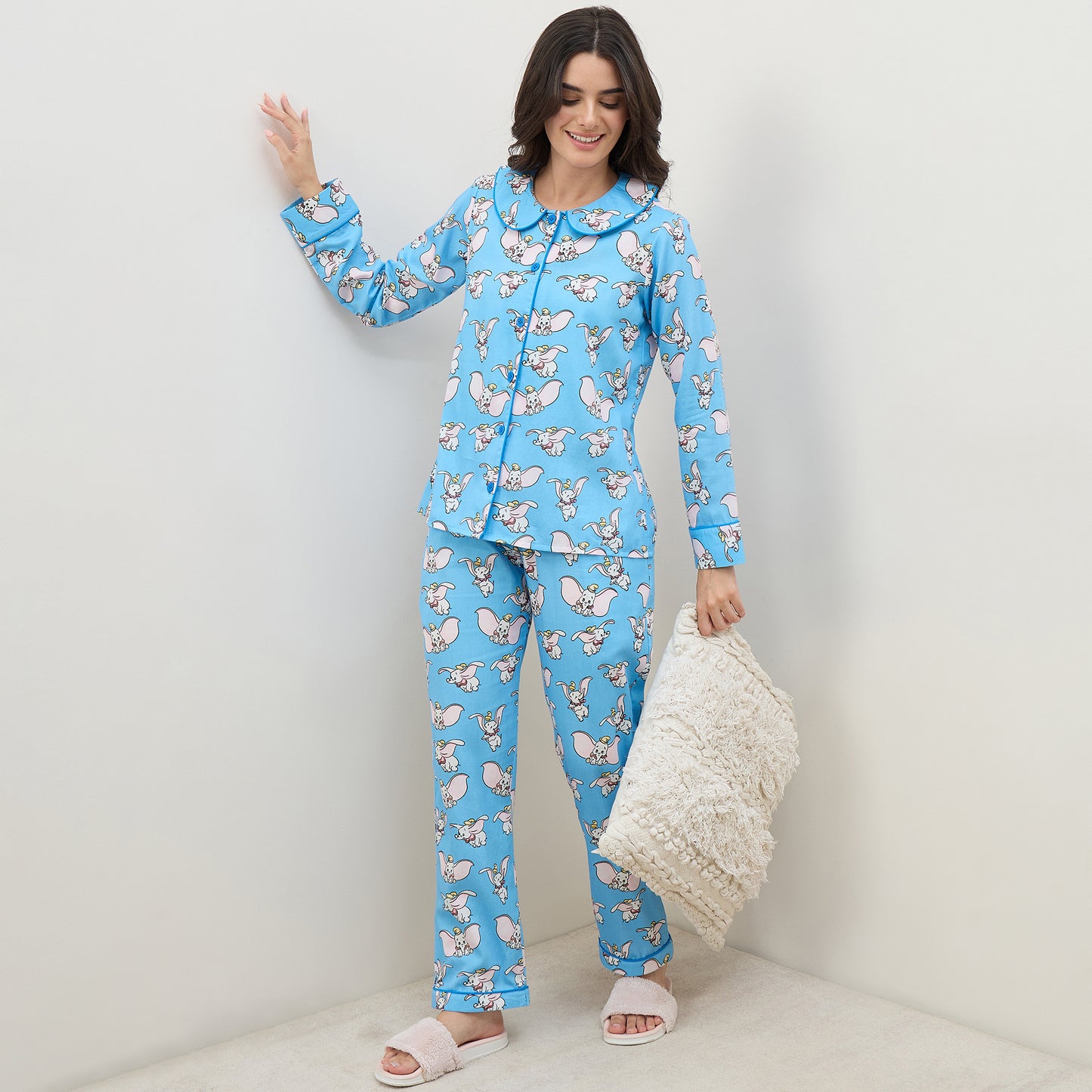 Blue Dumbo Printed Nightsuit Set