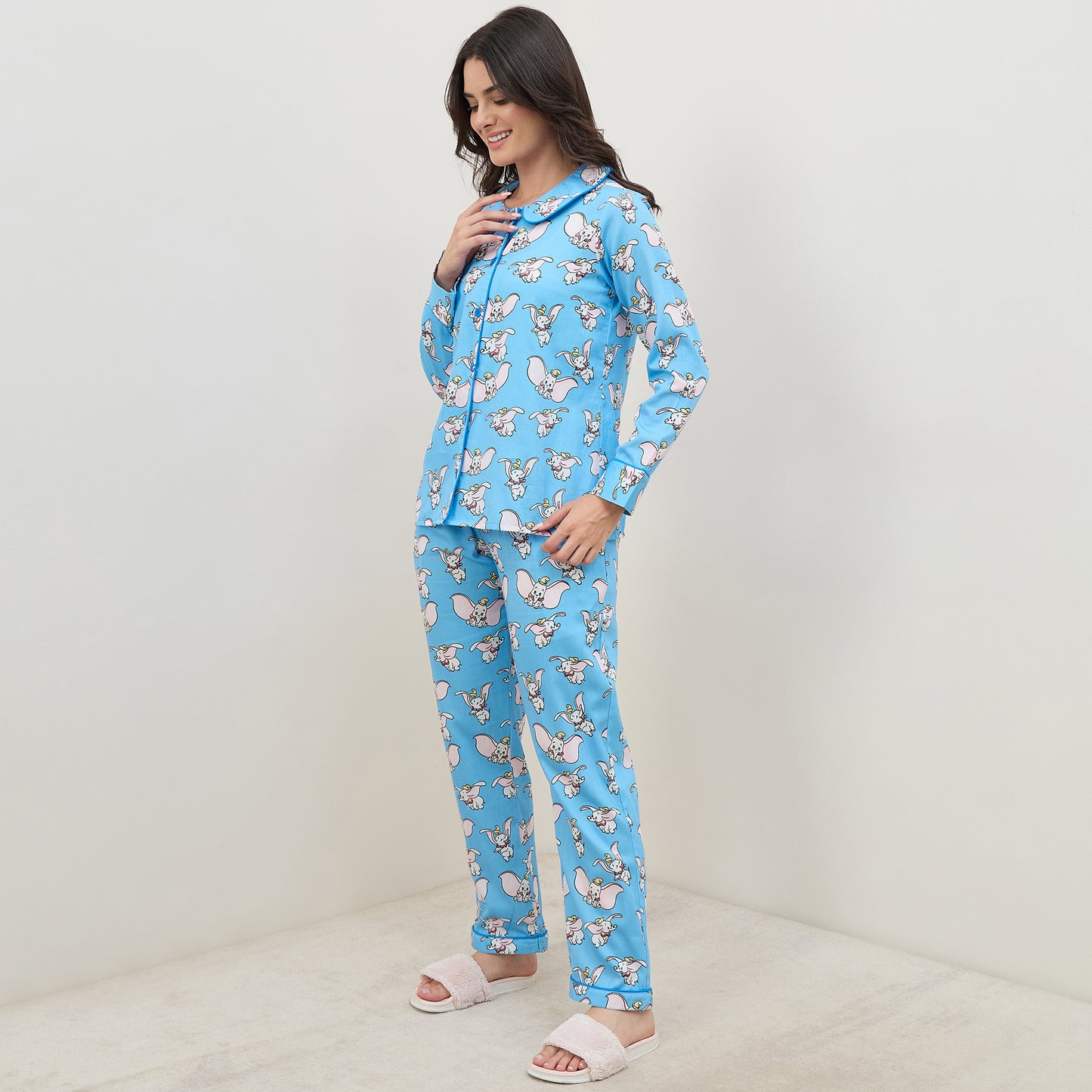 Blue Dumbo Printed Nightsuit Set