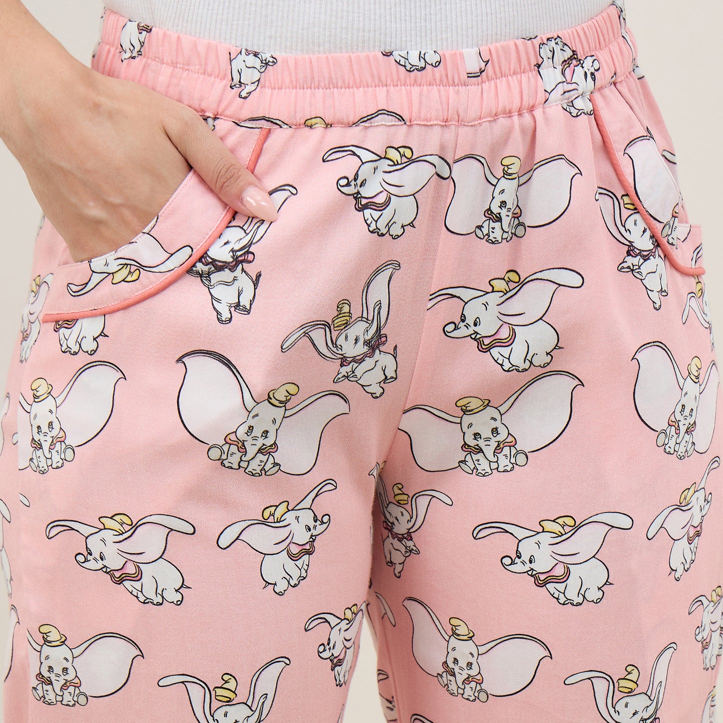 Pink Dumbo Printed Nightsuit Set