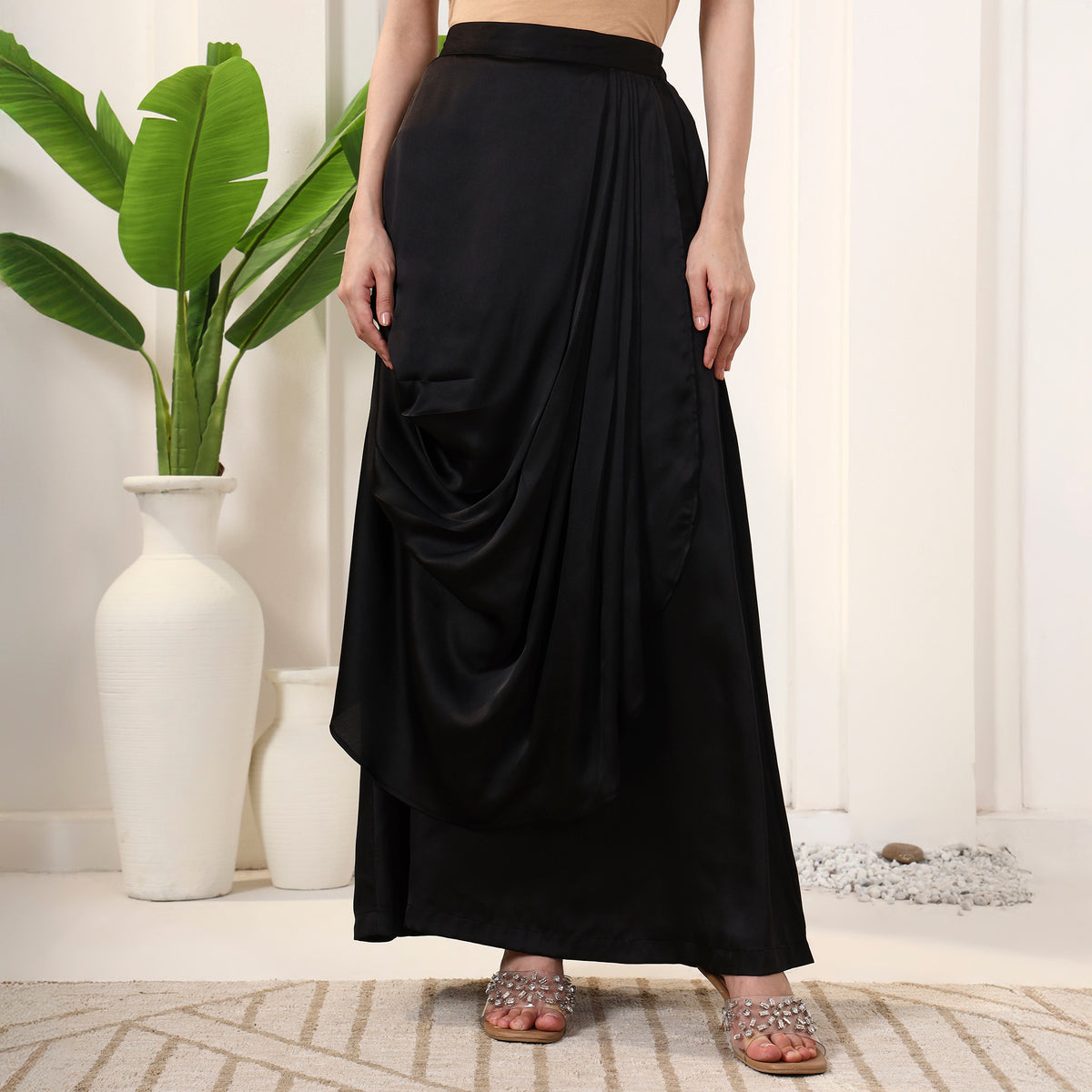 Cream Set for Women – Cotton Satin, Polyester Satin | First Resort by Ramola Bachchan
