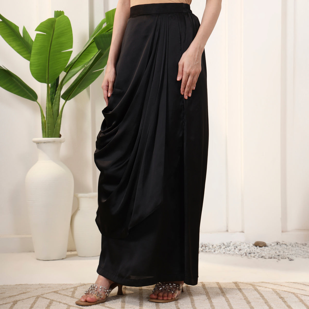 Cream Set for Women – Cotton Satin, Polyester Satin | First Resort by Ramola Bachchan