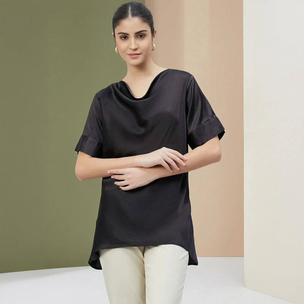 Black Shirt for Women – Embellished | First Resort by Ramola Bachchan