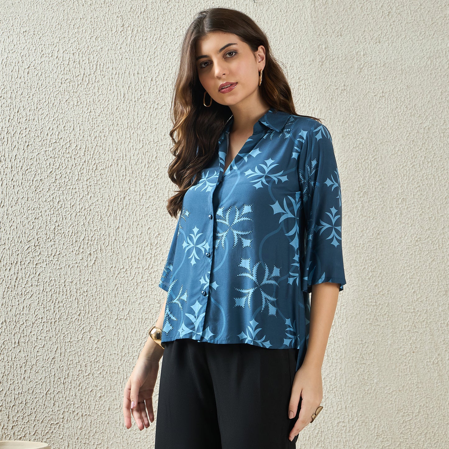 Blue Star Printed Shirt
