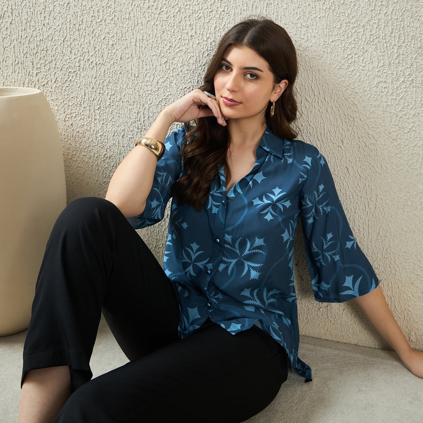 Blue Star Printed Shirt