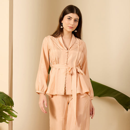 Peach Soft Ensemble Shirt