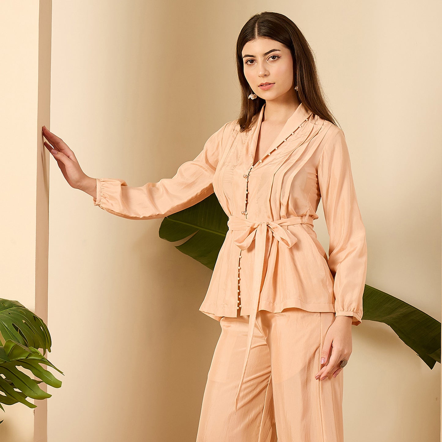 Peach Soft Ensemble Shirt