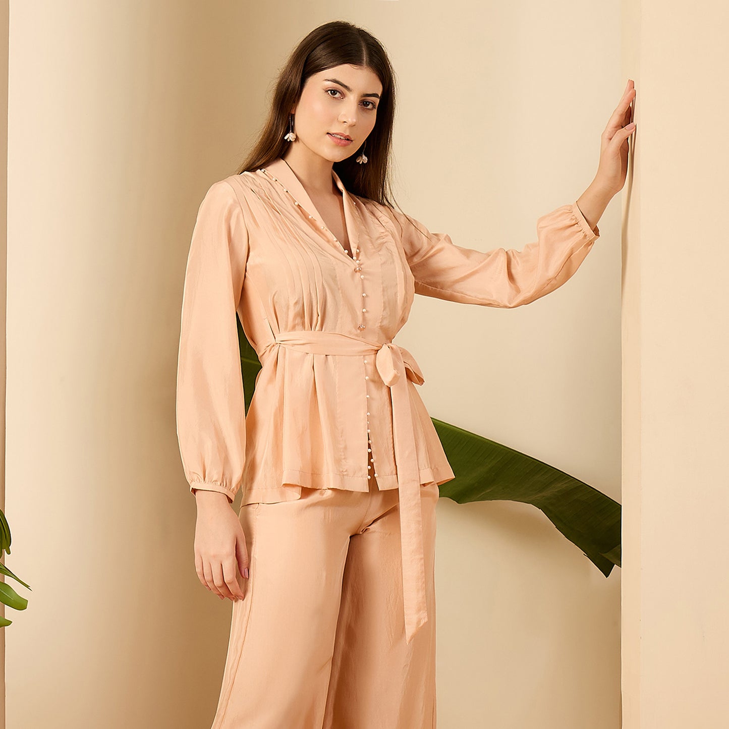 Peach Soft Ensemble Shirt