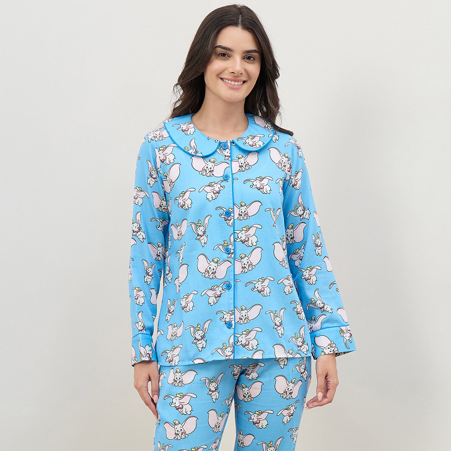 Blue Dumbo Full Sleeve Night Shirt