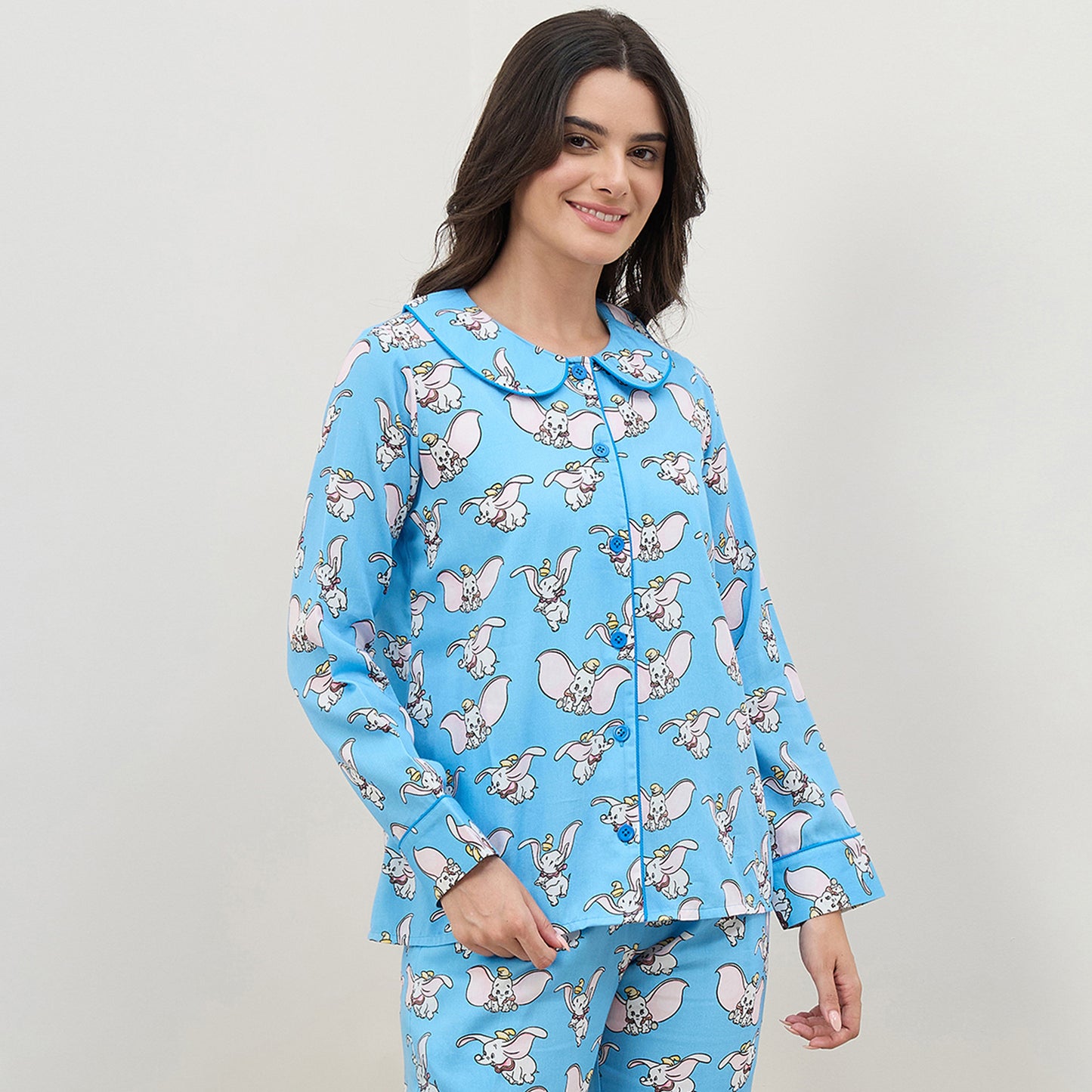 Blue Dumbo Full Sleeve Night Shirt