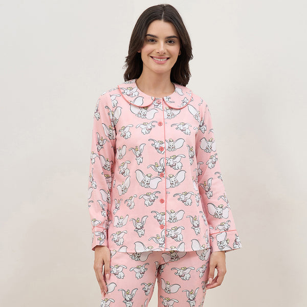 Pink Dumbo Full Sleeve Night Shirt