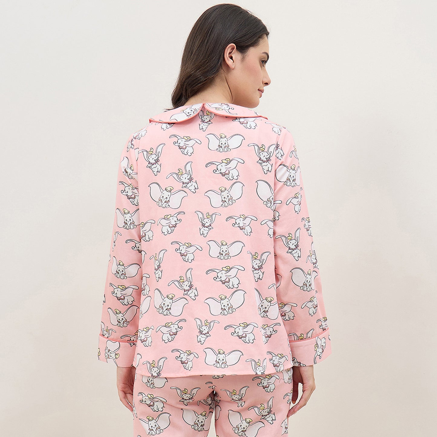 Pink Dumbo Full Sleeve Night Shirt