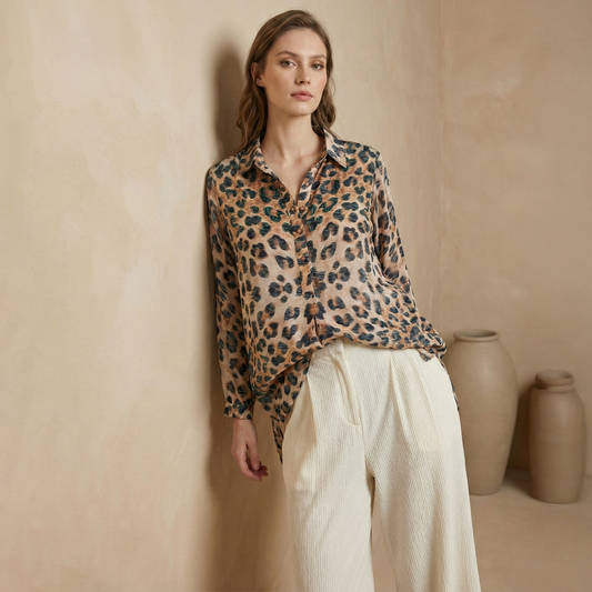 Brown Leopard Print Shirt