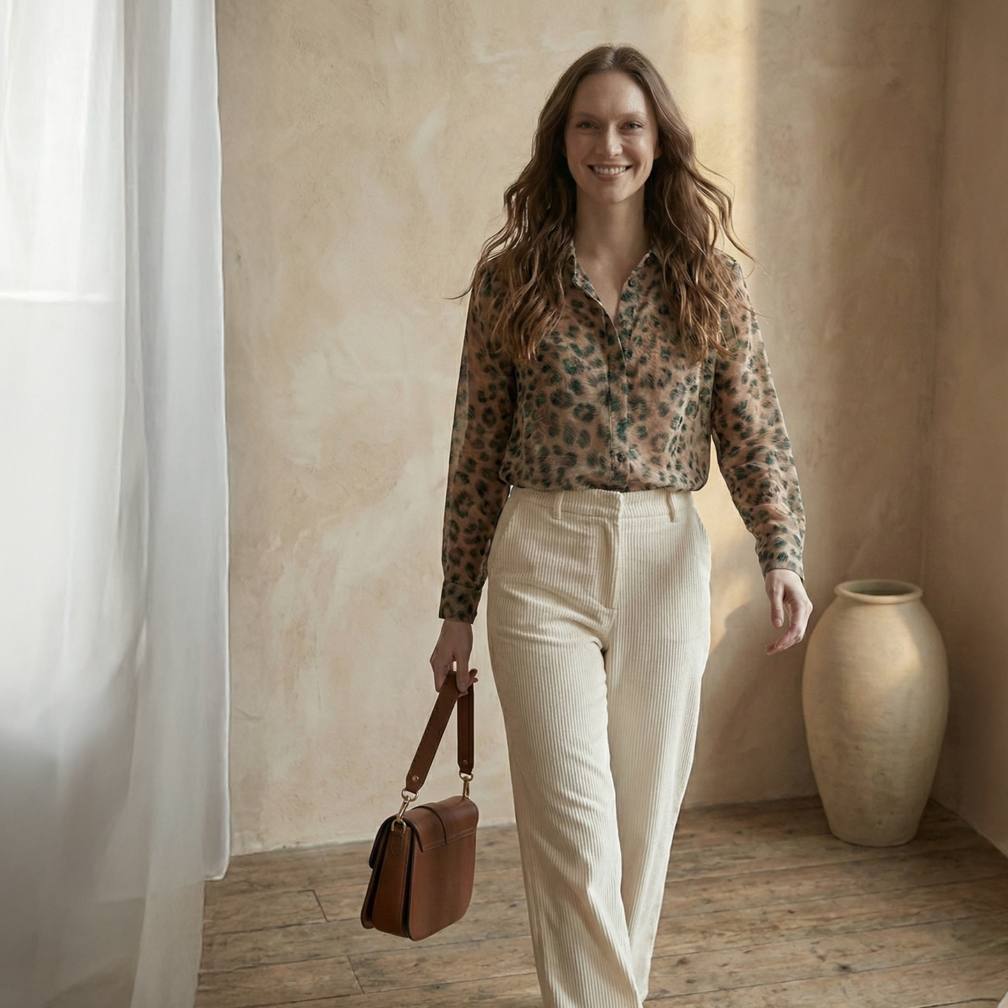 Brown Leopard Print Shirt