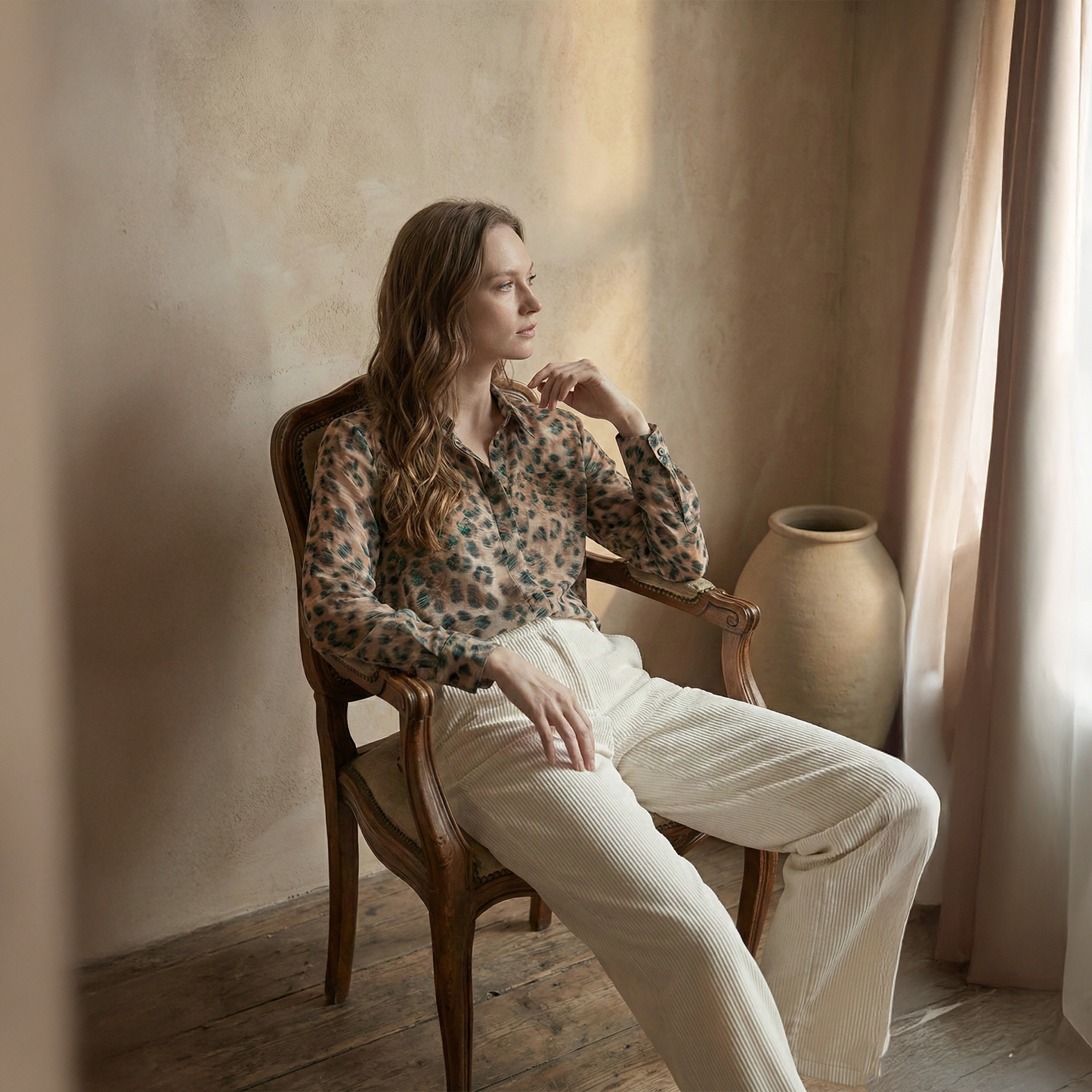 Brown Leopard Print Shirt