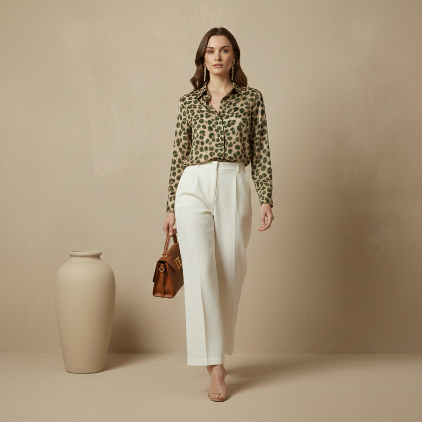 Green Leopard Print Shirt