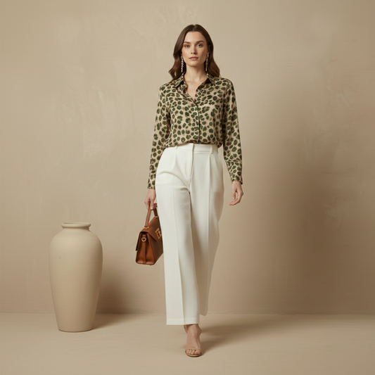 Green Leopard Print Shirt