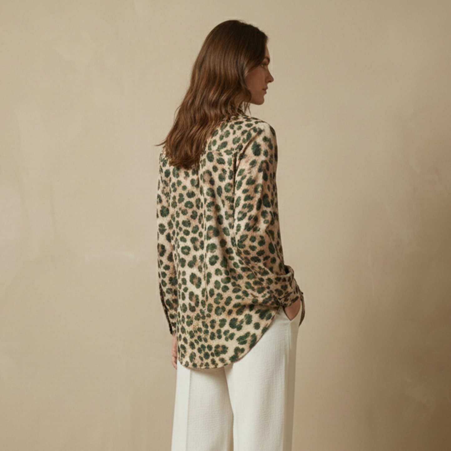 Green Leopard Print Shirt