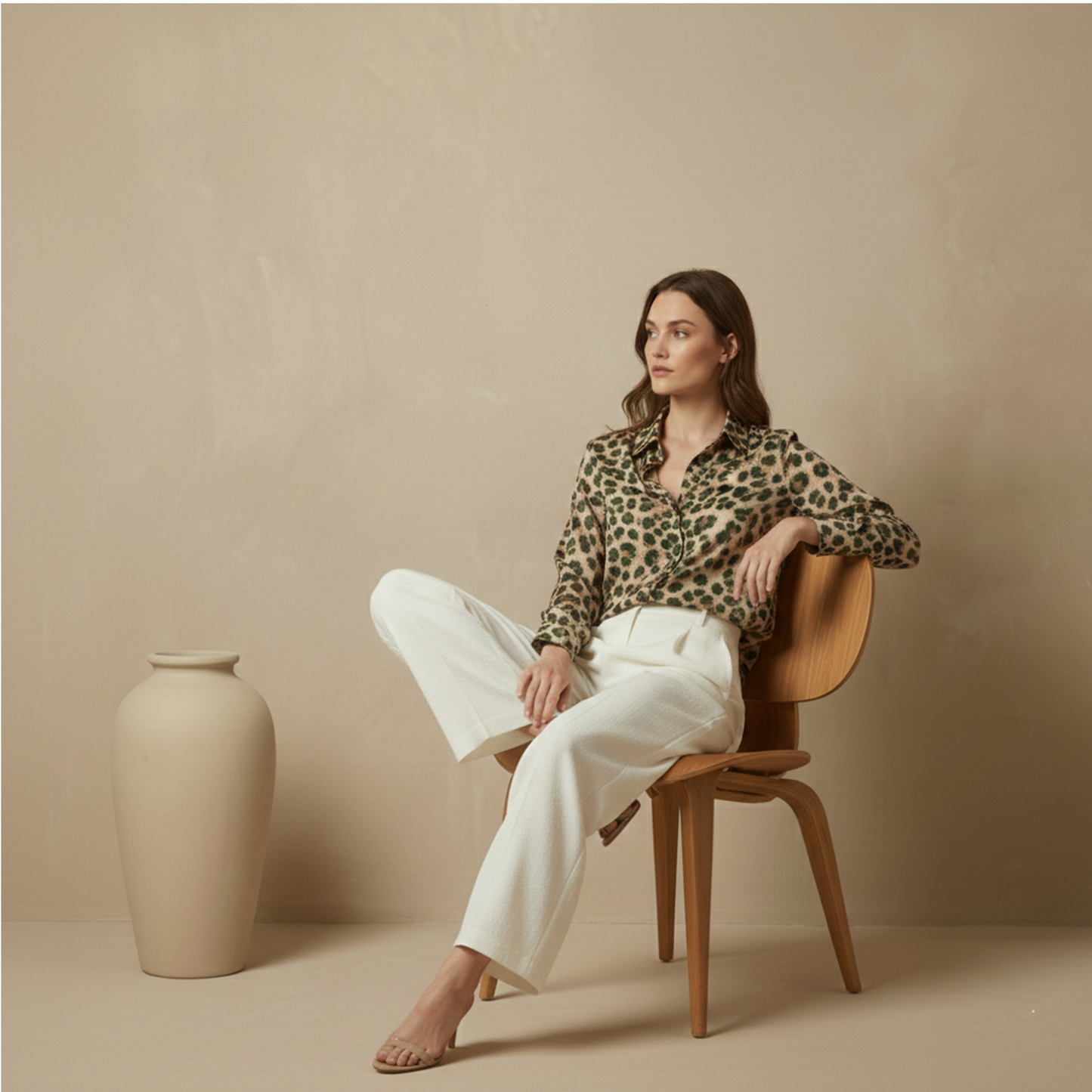 Green Leopard Print Shirt