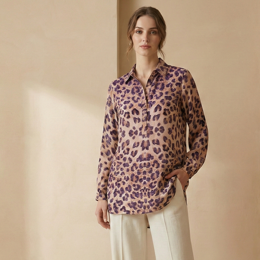 Pink Leopard Print Shirt