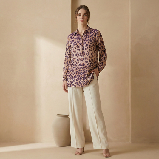 Pink Leopard Print Shirt