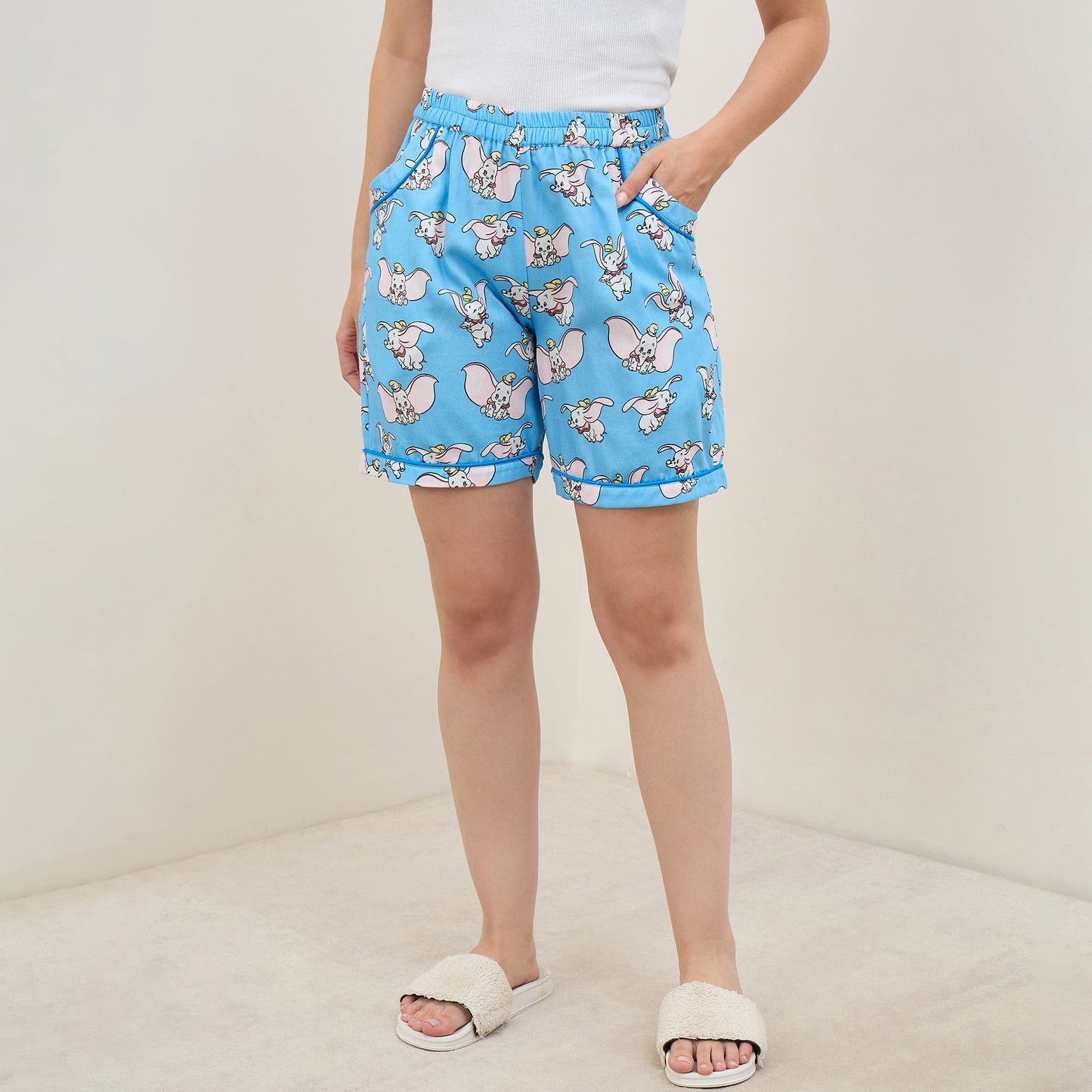 Blue Dumbo Printed Shorts
