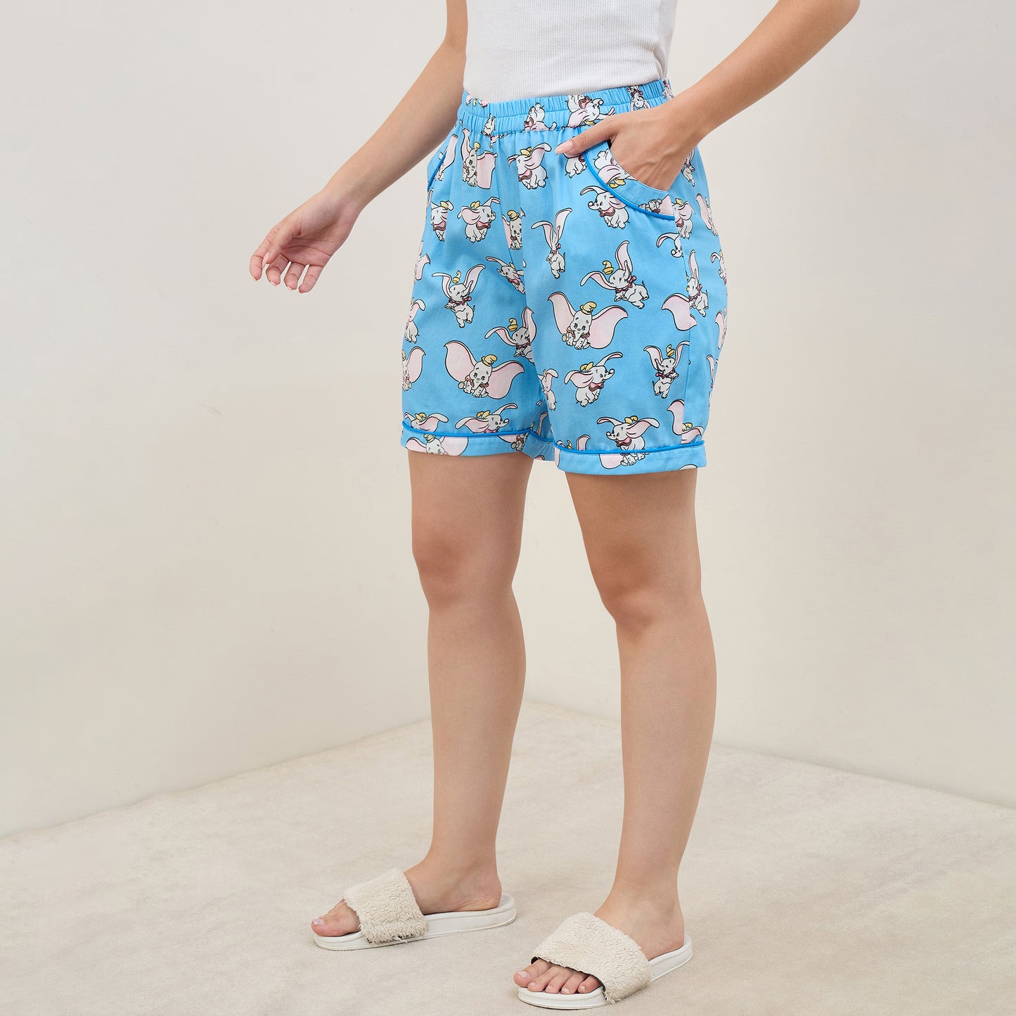 Blue Dumbo Printed Shorts