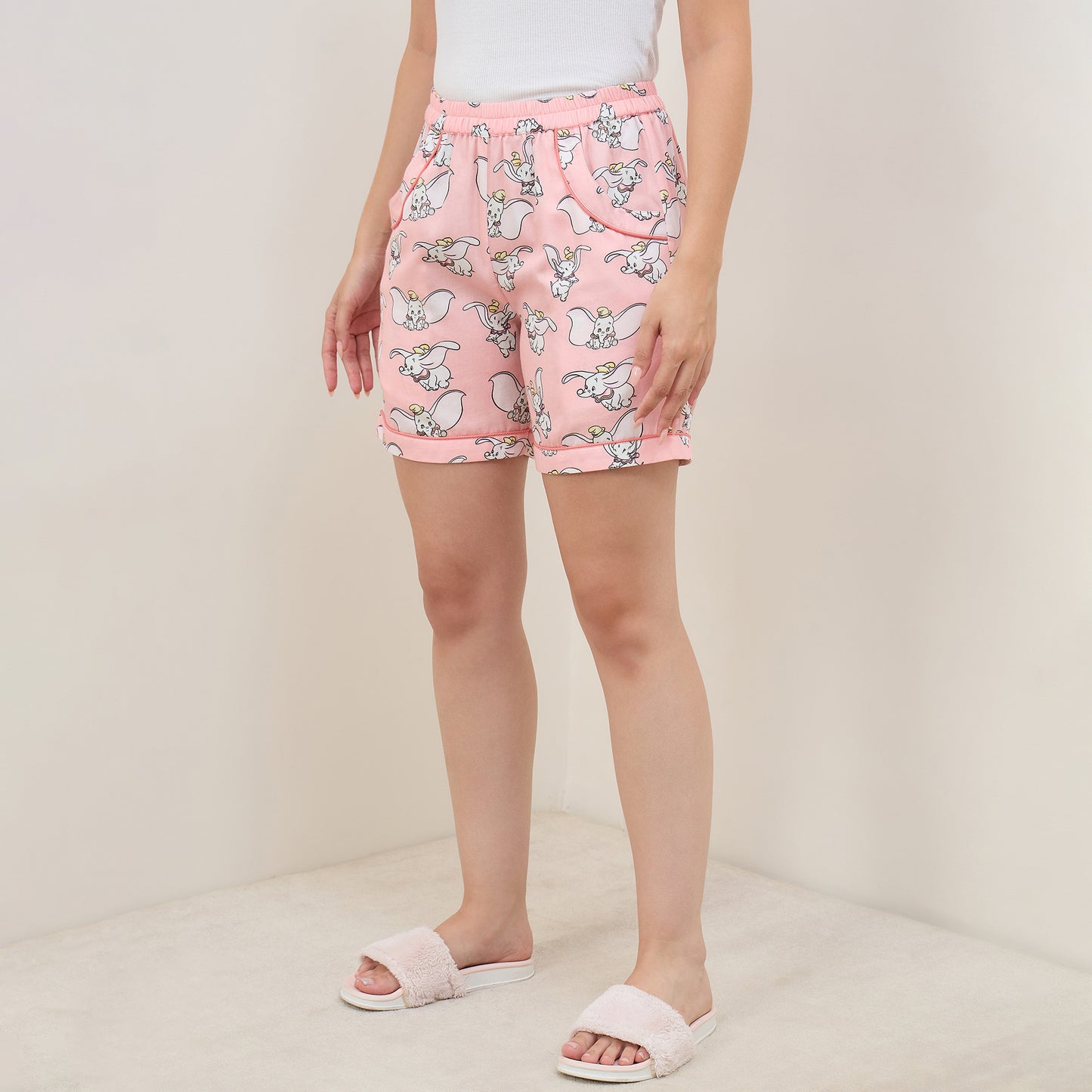Pink Dumbo Printed Shorts