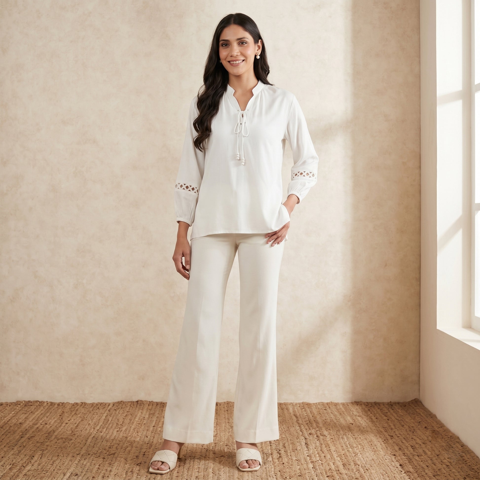 White Top for Women – Plain Viscose | First Resort by Ramola Bachchan