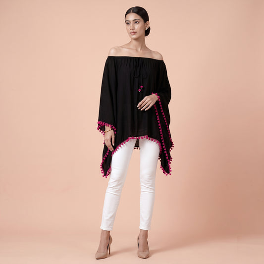 Black Top for Women – Viscose Rayon | First Resort by Ramola Bachchan