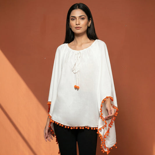 White Top for Women – Viscose Rayon | First Resort by Ramola Bachchan