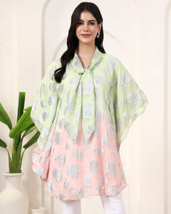 Pink and Matcha Green Ombre Lurex Top