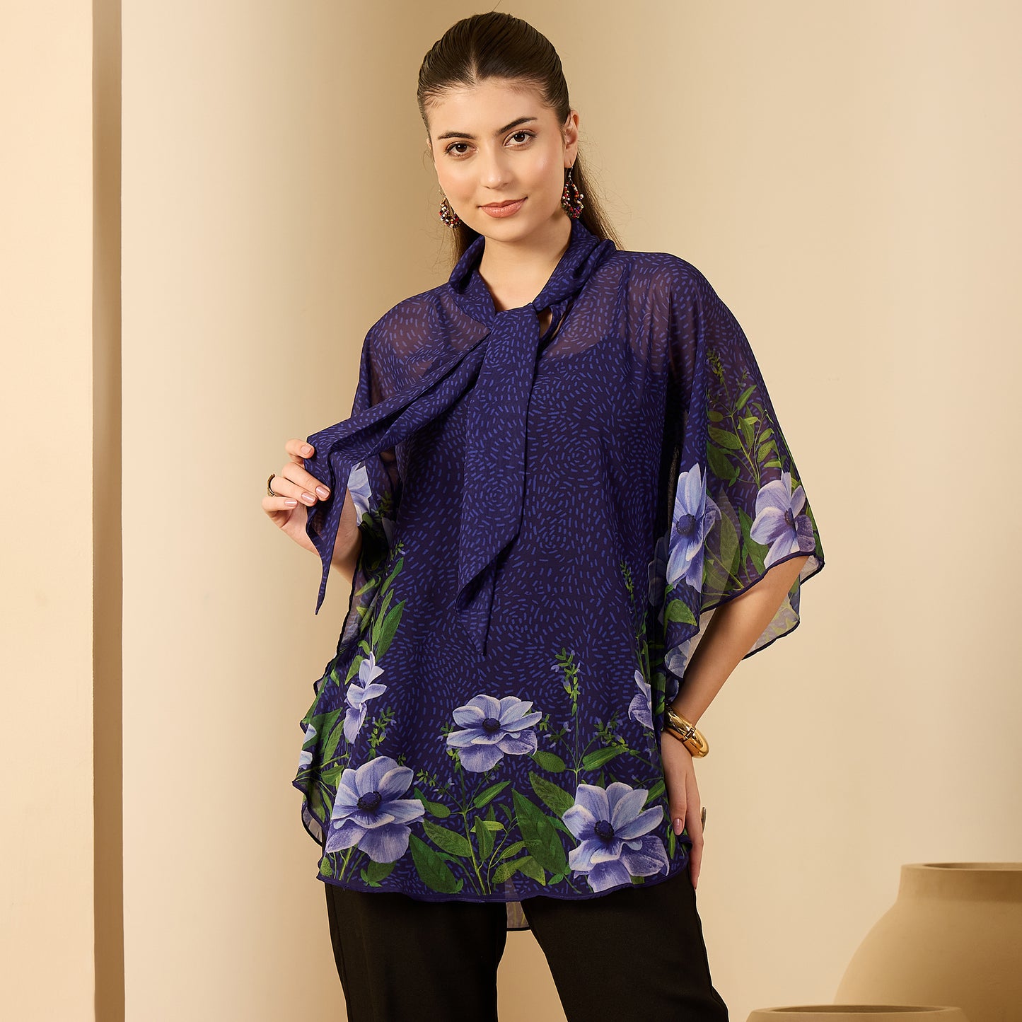 Navy Blue Starry Night Top