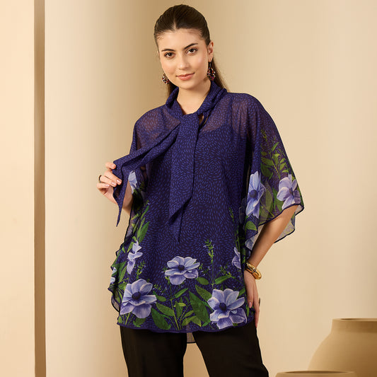 Navy Blue Starry Night Top